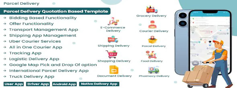 Best Shipping Uber Courier Parcel Logistic Delivery Management Services Template.jpg
