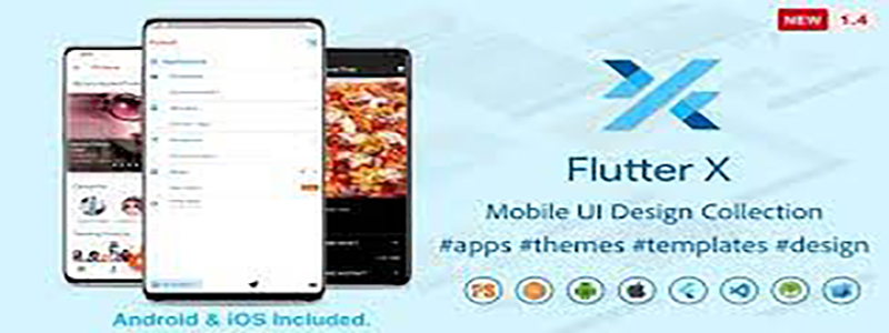 FlutterX (Flutter UI Kits Widgets and Template Collection For iOS & Android) .jpg