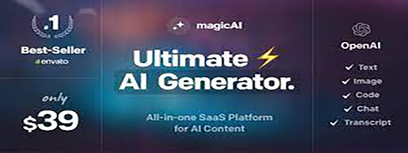 MagicAI - OpenAI Content Text Image Chat Code Generator as SaaS.jpg