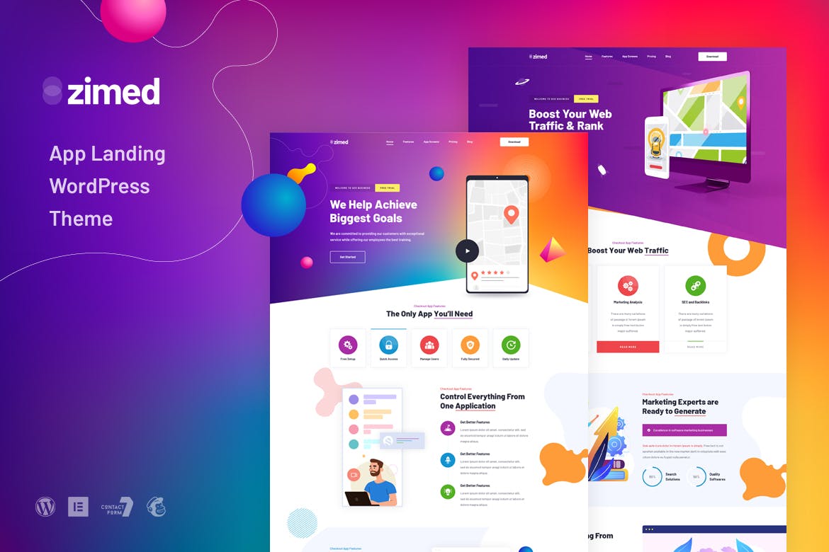 Zimed - App Landing WordPress Theme - Gambiato.jpeg