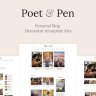 Poet & Pen - Personal Blog Elementor Template Kit